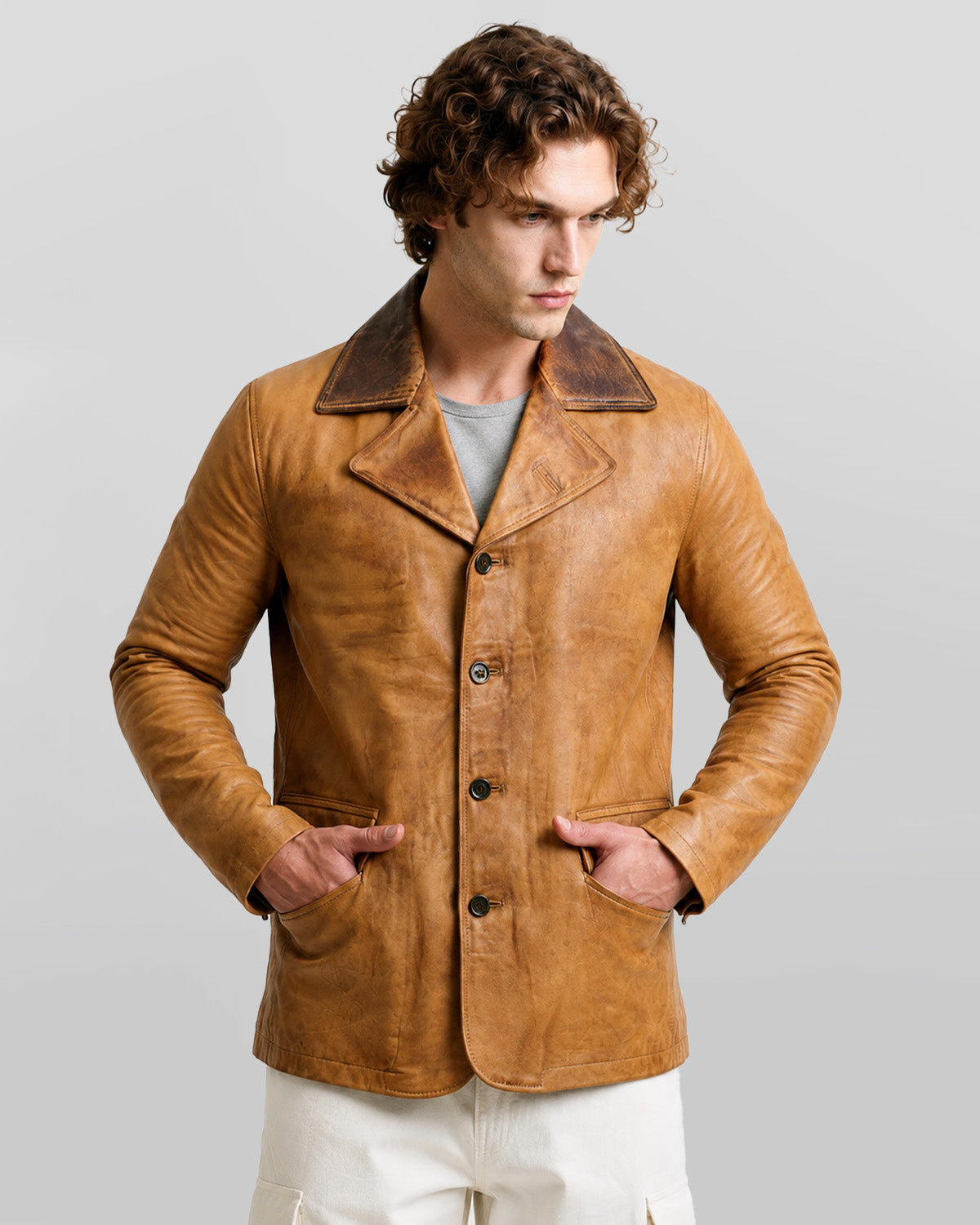 Arthur RDR Men's Brown Leather Jacket
